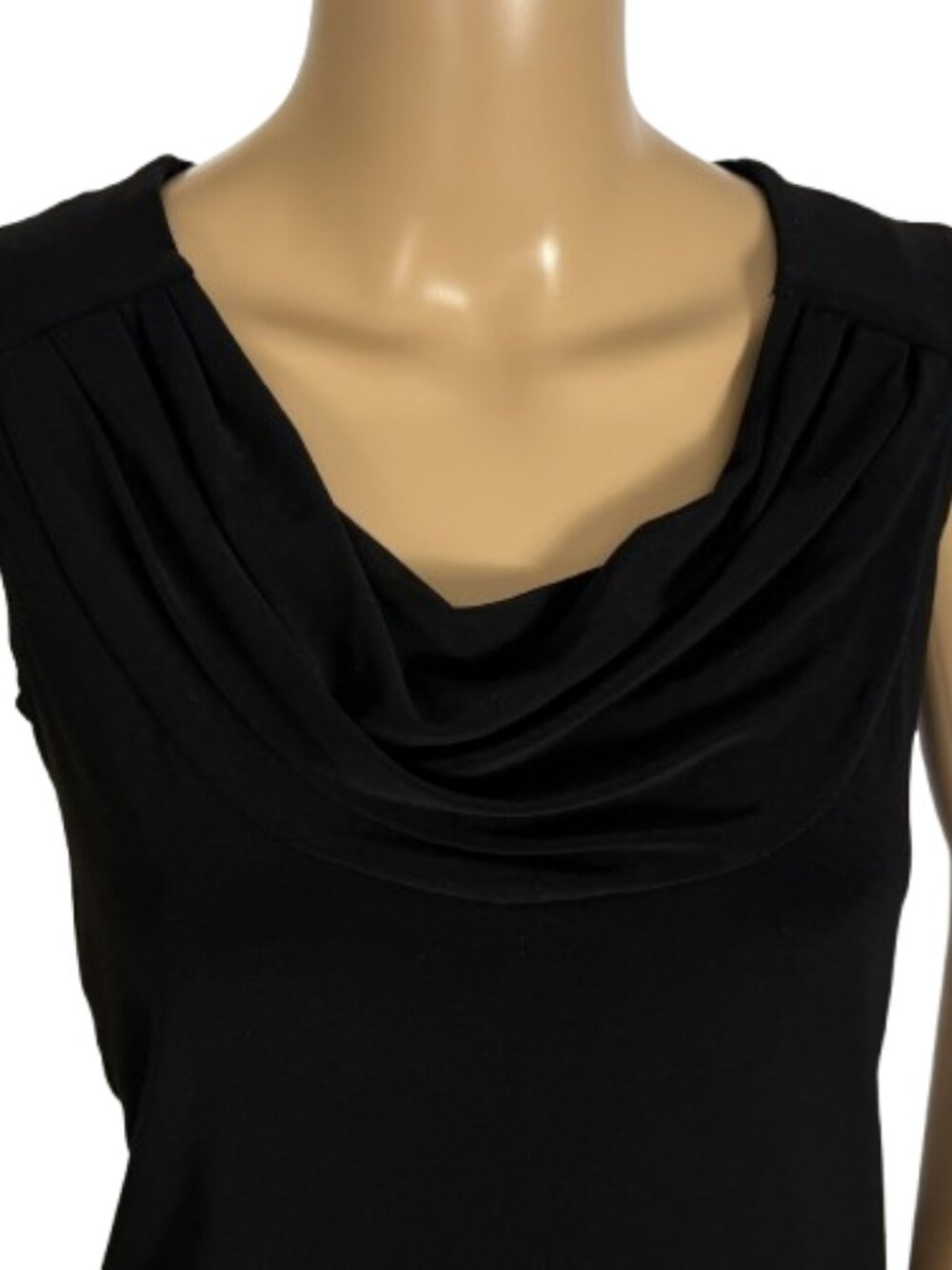 Joseph Ribkoff Black Cowl Neck Sleeveless Blouse - Picture 6 of 7